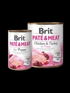 6 x Brit Pate  Meat, Puppy 800g, hrana umeda pentru caini tineri