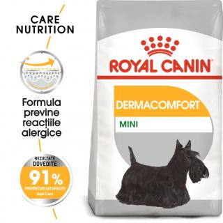 8 kg Royal Canin Mini Dermacomfort hrana uscata caine pentru prevenirea iritatiilor pielii