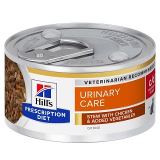 82g Hill s PD Feline C D Stress Chicken  Vegetables Stew, hrana umeda dieta veterinara pentru pisici cu probleme urinare