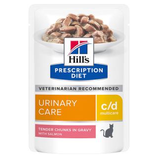 85g Hill s PD Feline C D Salmon (plic),hrana umeda dieta veterinara pentru pisici cu probleme urinare