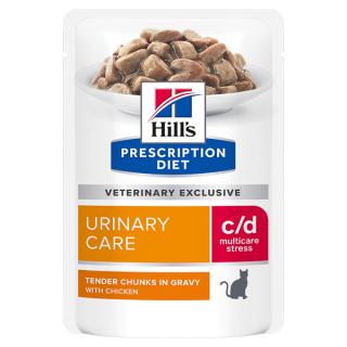 85g Hill s PD Feline C D Stress Chicken (plic), hrana umeda dieta veterinara pentru pisici cu probleme urinare