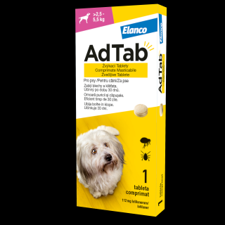 AdTab Dog 112.5MG ( 2,5,      5,5 kg) - 1 tableta