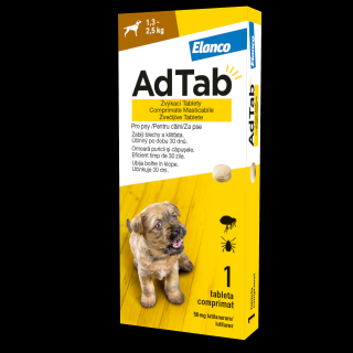 AdTab Dog 56.25MG - ( 1,3,      2,5 kg) - 1 tableta