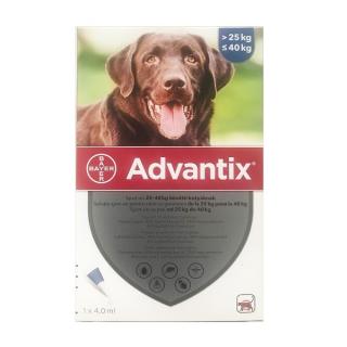 Advantix 25-40 kg - pipeta externa antipurici si anticapuse pentru caini