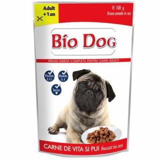 BIODOG PLIC PUI SI VITA IN SOS 100G, hrana umeda pentru caini adulti