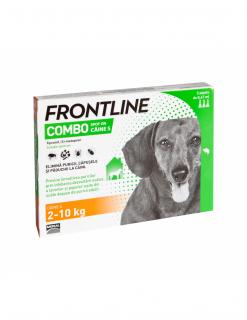 Deparazitare externa pentru caini Frontline Combo Dog S 2-10 kg - cutie cu 3 pipete