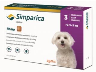 Deparazitare externa pentru caini Simparica 10mg  2.5-5 kg cutie cu 1 tableta