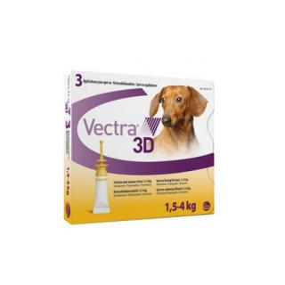 Deparazitare externa pentru caini VECTRA 3D DOG, 1,5 - 4 KG - 1 pipeta