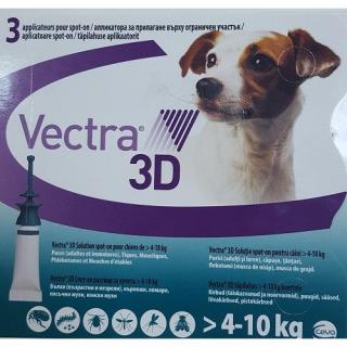 Deparazitare externa pentru caini VECTRA 3D DOG 4 - 10 KG - 1 pipeta