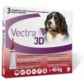 Deparazitare externa pentru caini VECTRA 3D DOG +40 KG - set 3 pipete