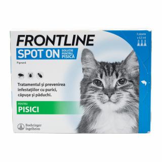 Deparazitare externa pentru pisici Frontline Spot-On Cat - cutie cu 3 pipete