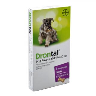 Drontal Dog Flavour 150 144 50 mg cutie cu 6 tablete