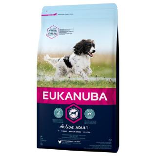 Eukanuba ADULT MEDIU cu PUI  10-25kg: +1-7 ani, 12+2 kg