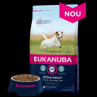 Eukanuba ADULT  SMALL  cu PUI  10kg: +1-8 ani, 12 kg