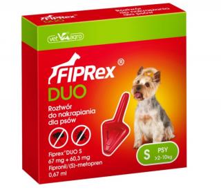 FIPREX DUO DOG S - pipeta pentru deparazitare caini