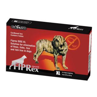 Fiprex XL 40-60kg - 3 pipete, Deparazitare externa pentru caini foarte mari