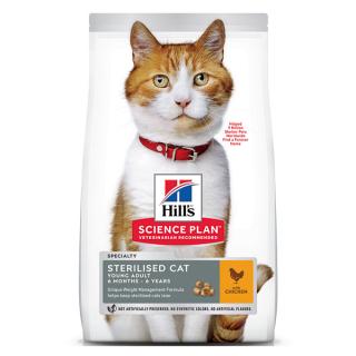 Hill s SP Feline Young Adult Sterilised Chicken 15 kg - Pachet cu deparazitare externa Zeronil pisica 50mg 6 pipete