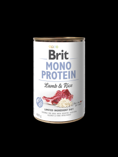 Hrana umeda pentru caini Brit Mono Protein cu Miel si Orez 400 g