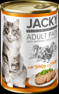 Jacky Premium Cat Food cu pui si curcan 415g