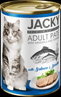 Jacky Premium Cat Food cu somon si sardine 415g