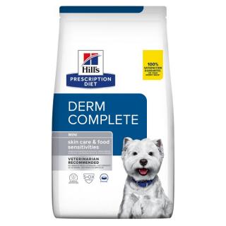 Pachet 6kg Hill s PD Canine Derm Complete Mini + 12 x Hrana umeda dietetica pentru caini Hills Derm Complete 370 g