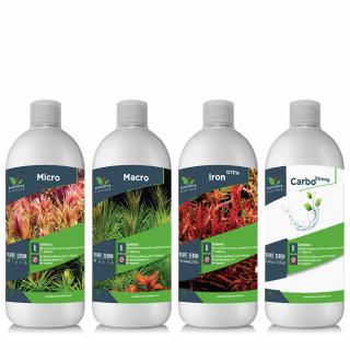 Pachet Fertilizare Acvariu Completa Micro-Macro-Fier-Carbo Plant Serum 4x1000ml