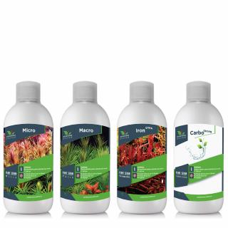 Pachet Fertilizare acvariu completa micro-macro-fier-carbo Plant Serum 4x200ml