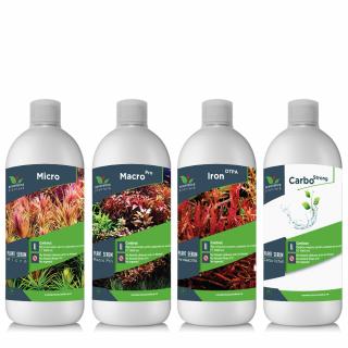 Pachet Fertilizare acvariu completa Micro-Macro Pro-Fier-Carbo Plant Serum 4x1000ml