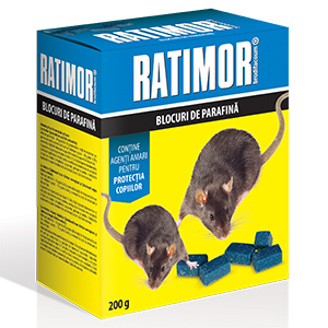 Ratimor Brodifacoum Wax Block 5g 150g ( 29ppm ) - Blocuri de parafina