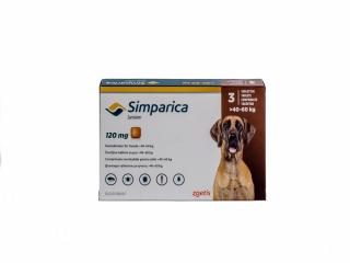 Simparica 120mg (40-60kg) x 3 tablete, deparazitare externa pentru caini