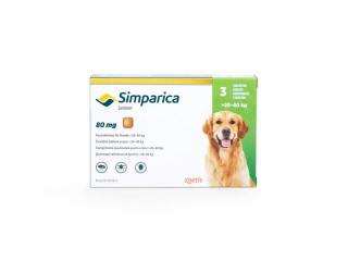 Simparica 80mg (20-40 kg) x 3 tablete, deparazitare externa pentru caini
