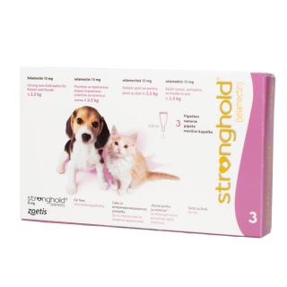 Stronghold 15 mg sub 2.5 kg x 1 pipeta - deparazitare externa si interna pentru caini si pisici