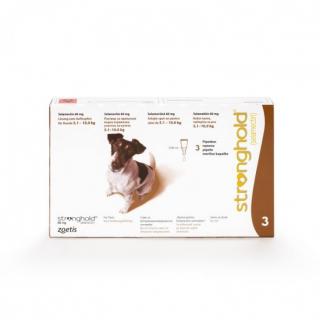 Stronghold 60mg ( 5-10 kg ) cutie cu 3 pipete, Deparazitare externa si interna pentru caini