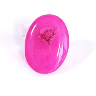 Agat druzy rosu magenta cabochon piatra semipretioasa 2004