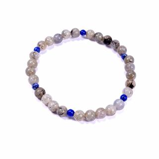 Bratara pentru barbati din pietre labradorit si lapis lazuli