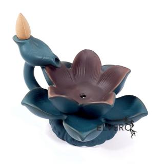 Candela ceramica backflow lotus cu led luminos