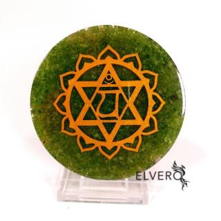 Chakra 4 Anahata, disc orgon 11 cm pietre naturale