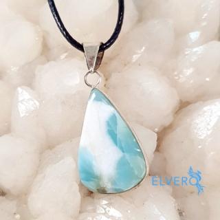 Larimar pandantiv placat cu argint, unicat