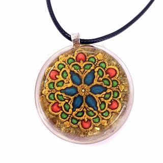 Pandantiv mandala pietre naturale. Intelepciunea pacii interioare