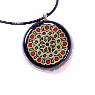 Pandantiv mandala, turmalina neagra. Regasire