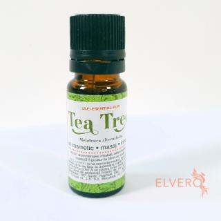 Ulei esential de Tea Tree, recipient din sticla 10 ml, capac filetant