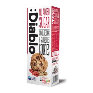 Fursecuri cu fulgi de ciocolata si goji fara zahar adaugat 135gr Diablo