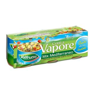 Mix mediteranean pre-gatit la abur 3x150 g Valfrutta