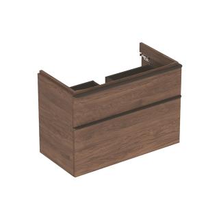 MOBILIER PENTRU LAVOAR SMYLE SQUARE CU DOUA SERTARE 88.4X61.7X47 NUC AMERICAN HICKORY