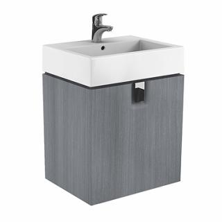 MOBILIER TWINS PENTRU LAVOAR 60 CM CU USA GRI ARGINTIU