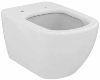 Set vas WC suspendat Ideal Standard Tesi Aquablade si capac slim cu inchidere lenta