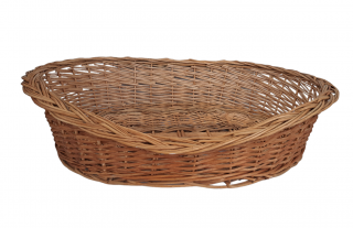 Cos impletit din rachita naturala pentru caine