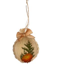 Decoratiune Brad din Panusa Stil Glog cu Floare in Interior