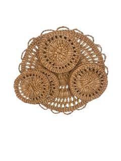 Set artizanal de suporturi de masa din papura - Eleganta naturala pentru mesele tale festive