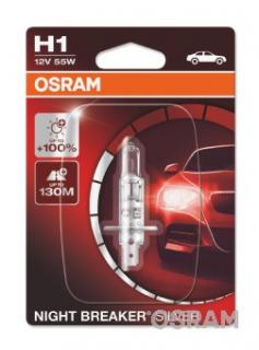 Bec 12V H1 55 W Night Breaker Silver +100% Blister 1 Buc Osram